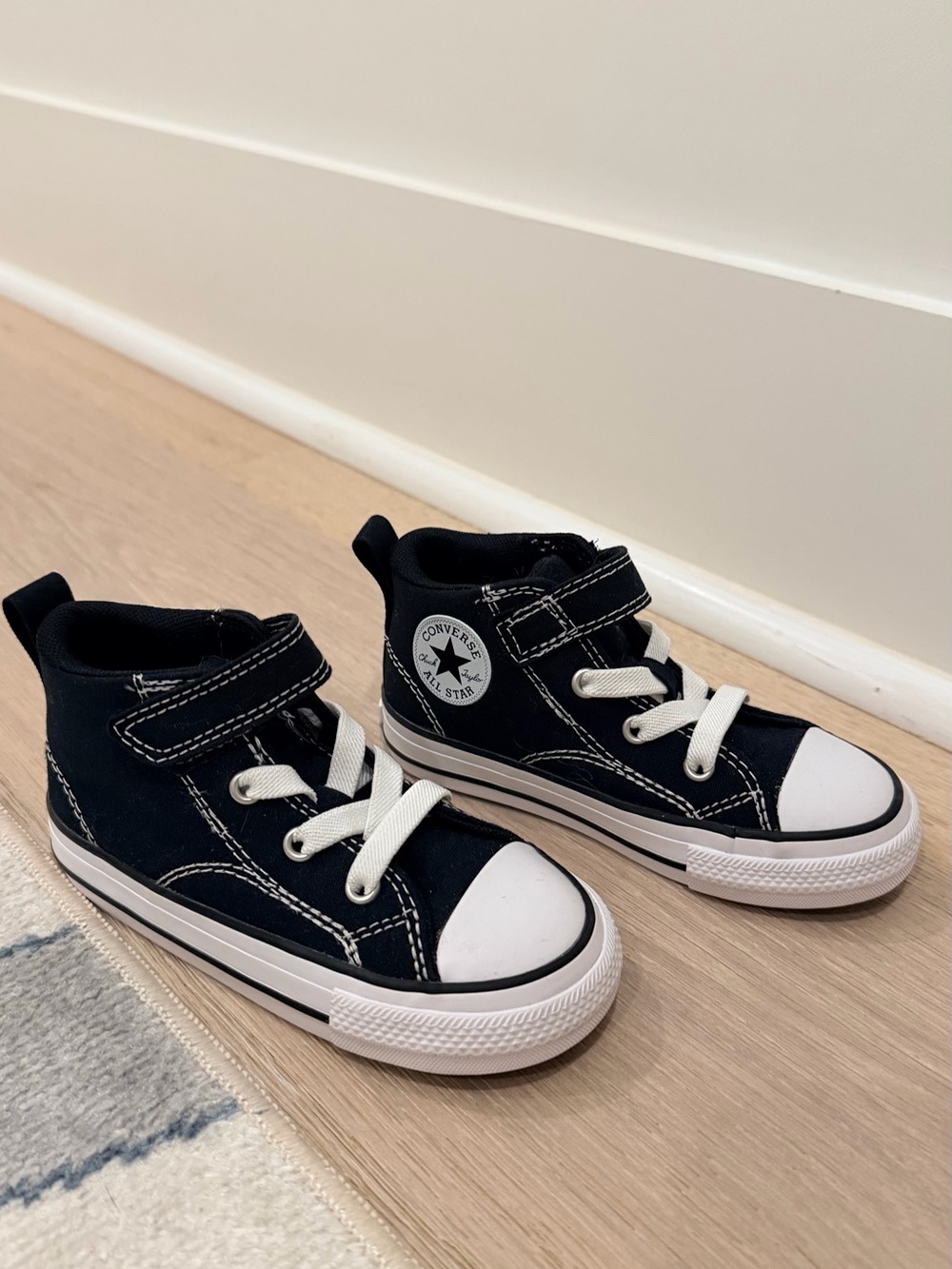 Converse Kids Black and White Canvas High-Top Sneakers